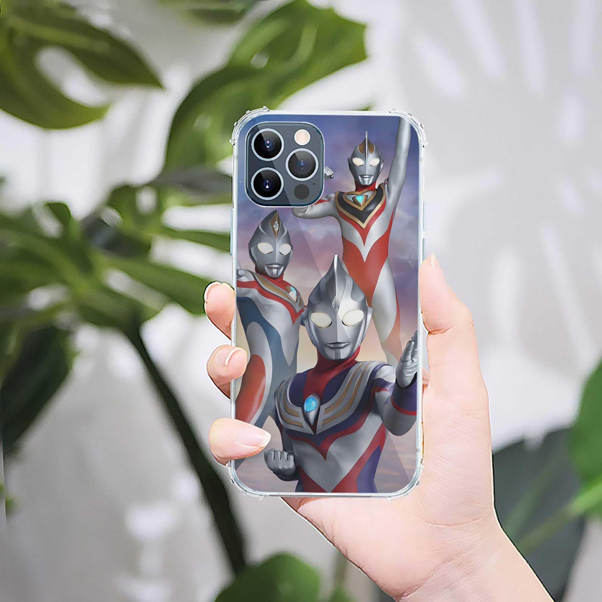 （画像用） ウルトラマン Ultraman 【iPhone 12シリーズ対応】透明スマホケース（クリアソフトケース）